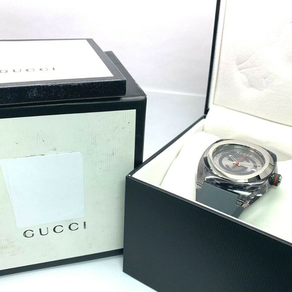 GUCCI SYNC YA137109 Men's Watch Gray Rubber Band - Picture 3 of 8